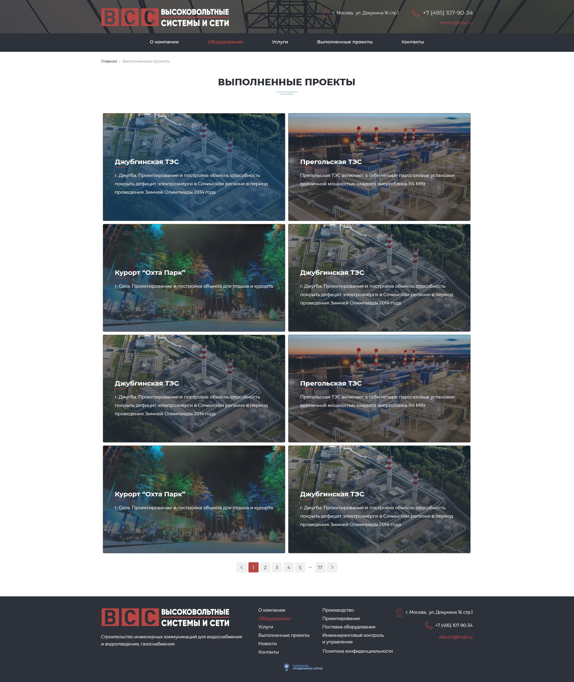 Страница выполненных объектов Страница выполненных объектов