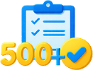 500+ проектов разработано